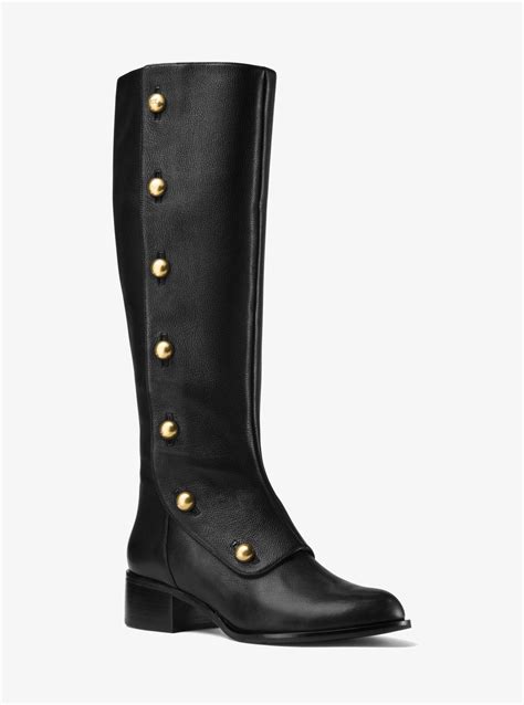 michael michael kors maisie leather boot|Michael Kors Maisie Leather Platform Ankle Boot .